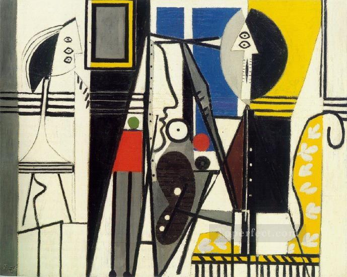 The Artist and His Model L artiste et son modele 1928 Cubist Oil Paintings